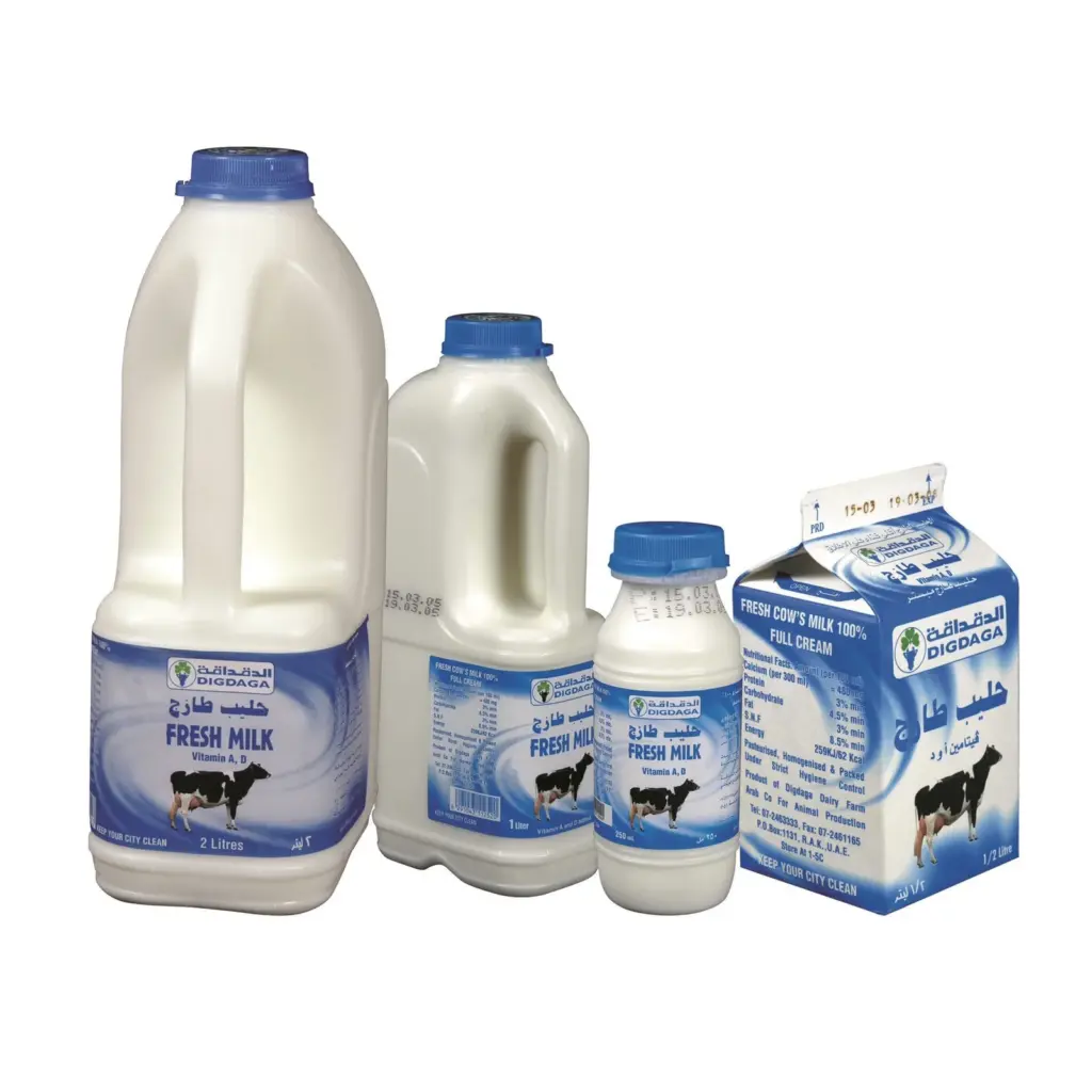 Bottle of Digdaga fresh cow milk