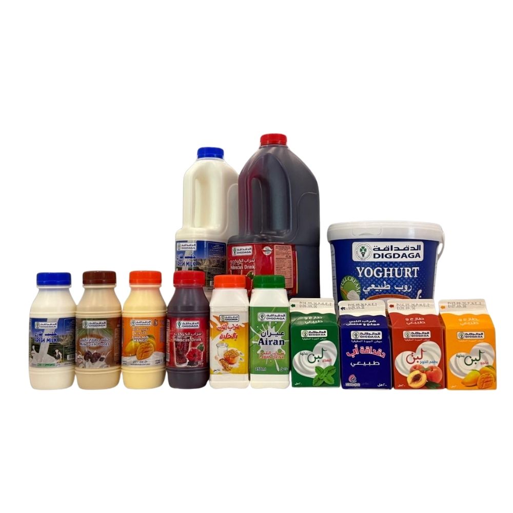 The Digdaga range of fresh milk, laban, yoghurt and drinks